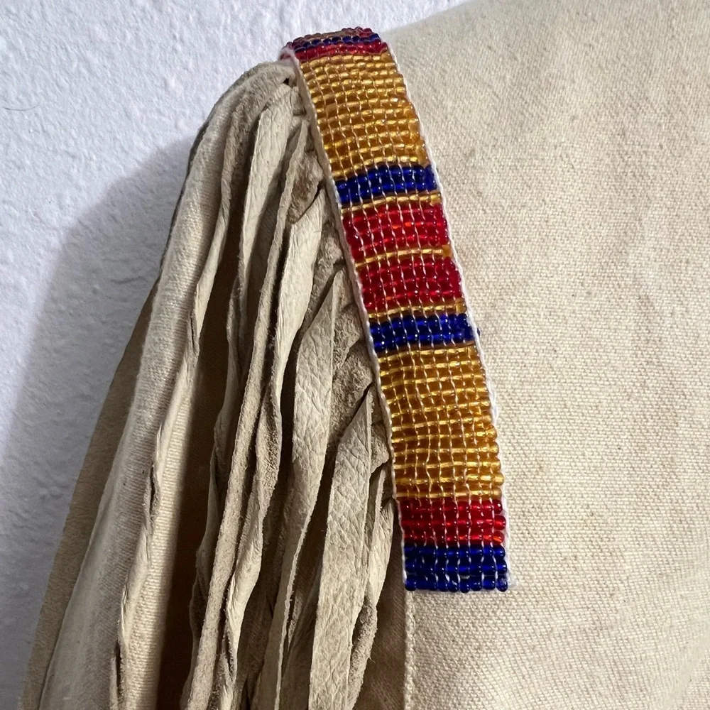 VTG Double D Ranch Cream Fringe Painted Western Jacket - Picture 9 of 17
